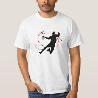 Handball sophisticated design of player and goal tシャツ