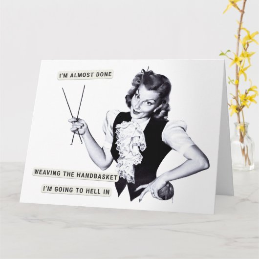 Handbasket To Hell カード (黄色い花)