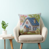 Handcrafted-Effect Mosaic Cottage Art Throw Pillow クッション (椅子)