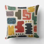 Handcrafted Shapes & Earthy Artistic Texture クッション (裏面)