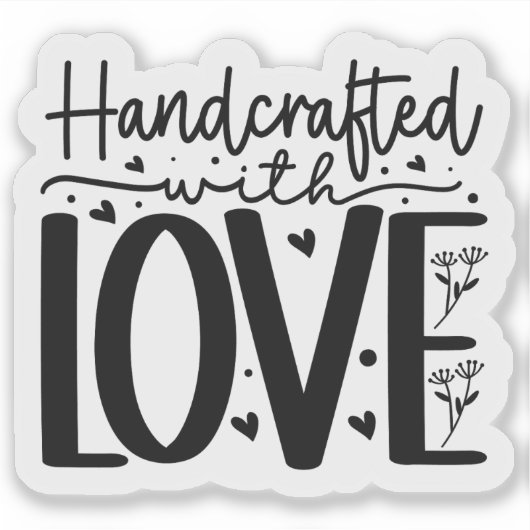 Handcrafted with LOVE シール (正面)