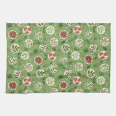 HandDrawn Christmas Ornament Kitchen Towel キッチンタオル (横)