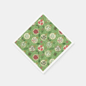 HandDrawn Christmas Ornament Napkins スタンダードカクテルナプキン (角)