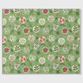 HandDrawn Christmas Ornament Wrapping Paper Roll   ラッピングペーパー (フラット)