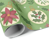 HandDrawn Christmas Ornament Wrapping Paper Roll   ラッピングペーパー (ロールコーナー)
