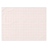 HandDrawn Organic Grid Check Ballet Pink テーブルクロス (正面(横))