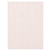HandDrawn Organic Grid Check Ballet Pink テーブルクロス (正面)