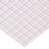 HandDrawn Organic Grid Check Dusty Lilac テーブルクロス (アングル)