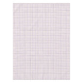 HandDrawn Organic Grid Check Dusty Lilac テーブルクロス (正面)
