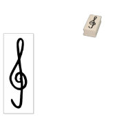 handdrawn treble clef  ラバースタンプ (押印)