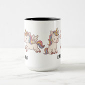 Handdrawn Unicorn Custom Cute マグカップ (中央)