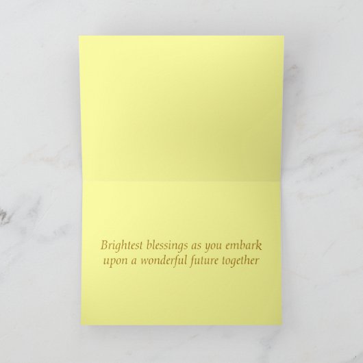 Handfastingのお祝い開くよろしいですカード カード (内部)