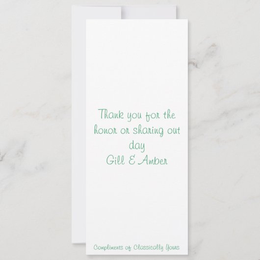 Handfastingの招待状 招待状 (裏面)