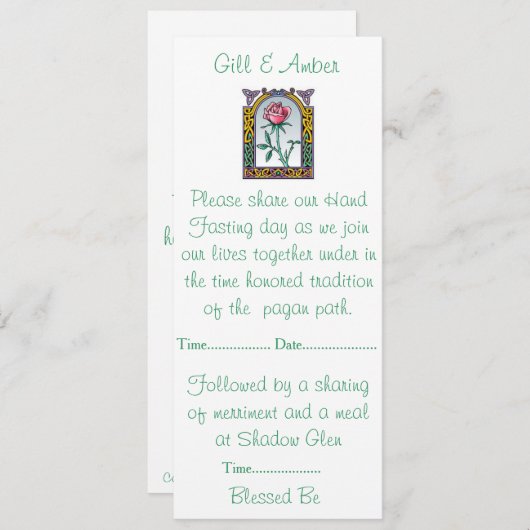 Handfastingの招待状 招待状 (正面/裏面)