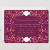 Handfastingの1匹のレズビアンの招待状に付き倍3匹 招待状 (正面)