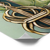 HANDFASTING証明書グリーンケルトWICCA 異教の ポスター (角)