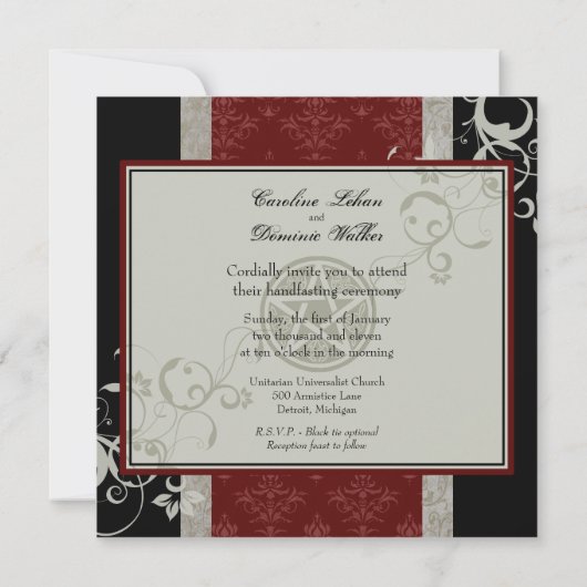 Handfasting 招待状 (裏面)