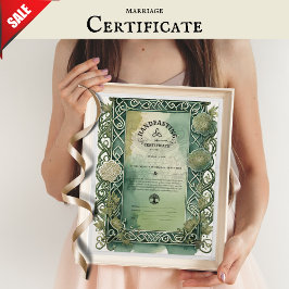 HANDFASTING CERTIFICATE 8.5" x 11" CELTIC 異教の