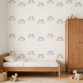 Handgemalte Vögel - Aquarell-Design - Kinderzimmer 壁紙