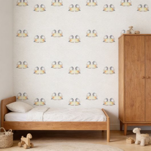 Handgemalte Vögel - Aquarell-Design - Kinderzimmer 壁紙