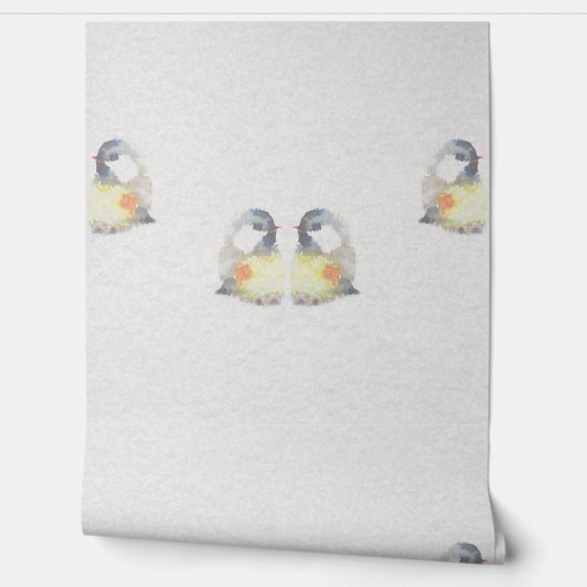 Handgemalte Vögel - Aquarell-Design - Kinderzimmer 壁紙 (ほどく)