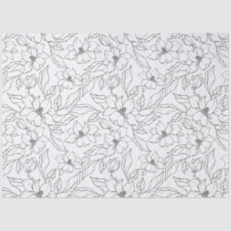 Handgezeichnete Magnolienblüten 薄葉紙