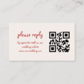 Handgezeichnete Vintage Französische Rote Hochzeit エンクロージャーカード (正面)