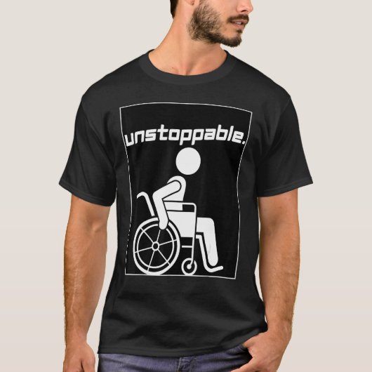 Handicap Disabled Person Graphic Motivation Unstop Tシャツ (正面)