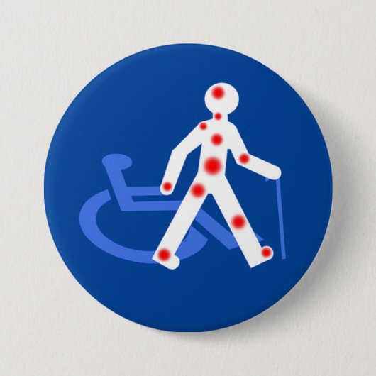 Handicap invisible / Visible  缶バッジ (正面)