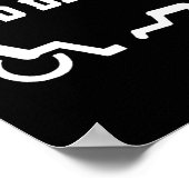 Handicap With Wheelchair Joke Dont Drink And Driv  ポスター (角)