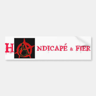 Handicapé et Fier バンパーステッカー