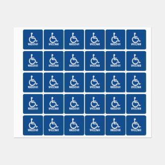 Handicapped Wheelchair ラベル