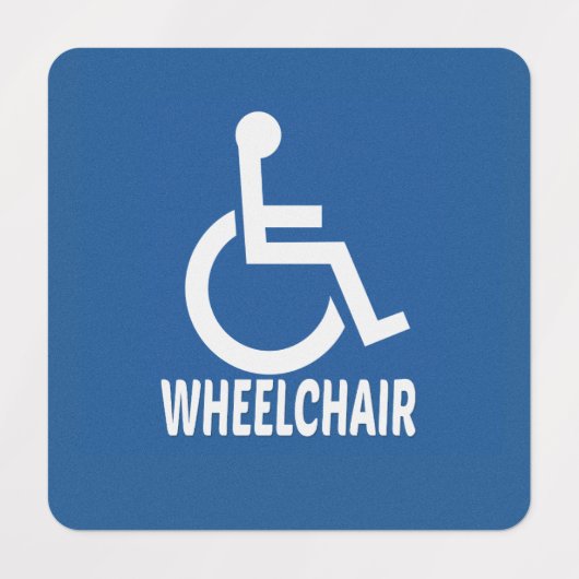 Handicapped Wheelchair ラベル (デザイン1)