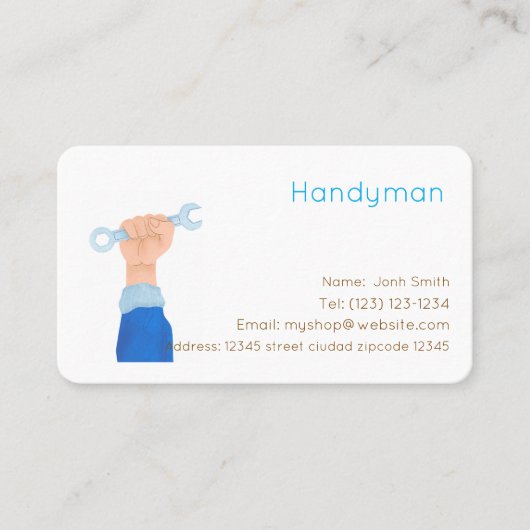 handimanサービス編集可能名刺 名刺 (正面)