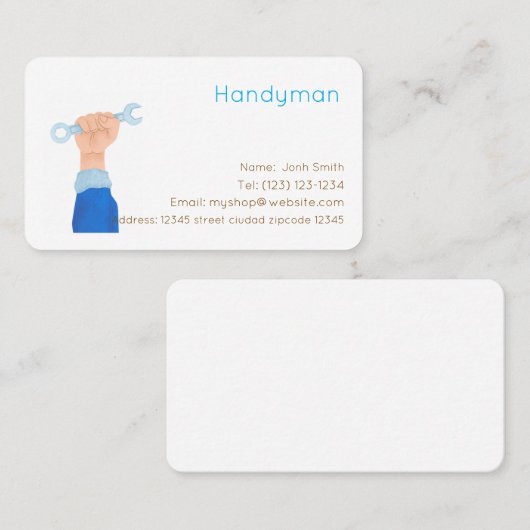 handimanサービス編集可能名刺 名刺 (正面/裏面)