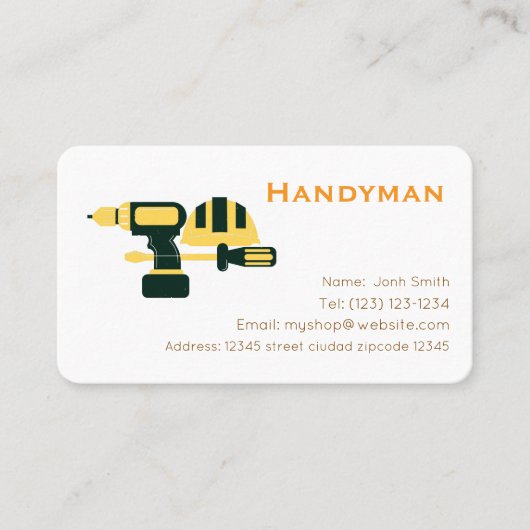handiman services editable   business card 名刺 (正面)