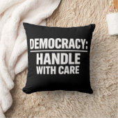 Handle Democracy With Care クッション (ブランケット)