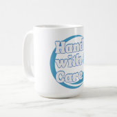 Handle With Care – Belongs to 'Name' Personalized コーヒーマグカップ (正面左)