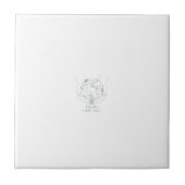 "Handle With Care" Minimalist Earth Ceramic Tile タイル (正面)