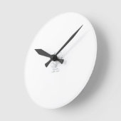 "Handle With Care" Minimalist Earth Wall Clock ラウンド壁時計 (傾斜)