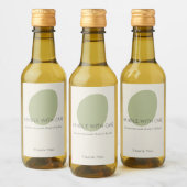 Handle With Care Sage Artisan Fragile Custom Label ワインラベル (ボトル)