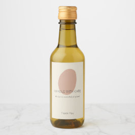 Handle With Care Terracotta Artisan Custom Label  ワインラベル