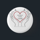 Handle With Love 缶バッジ<br><div class="desc">Show your love and care with this "Handle With Love" t-shirt — the perfect gift for someone special or a thoughtful reminder for yourself. Made with soft, breathable fabric, this shirt is designed to keep you comfortable while spreading a message of kindness, warmth, and affection. Whether you're gifting it to...</div>