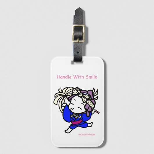 Handle With Smile Khabully Mouse ラゲッジタグ (正面縦)