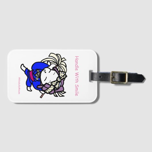 Handle With Smile Khabully Mouse ラゲッジタグ (正面横)