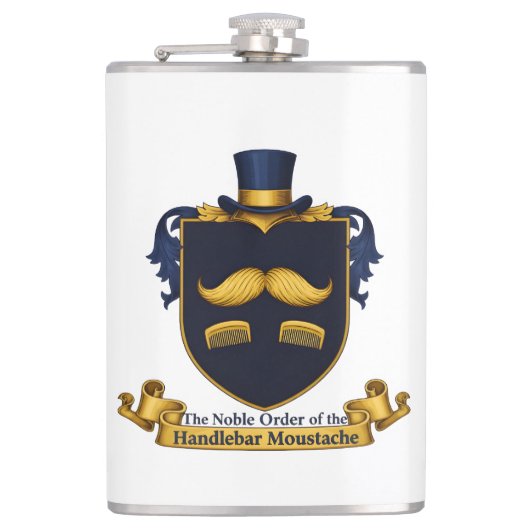 Handlebar Moustache Gentleman's Flask フラスク (正面)