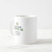 Handled by Agentic AI Funny Tech Coffee Mug コーヒーマグカップ (正面左)