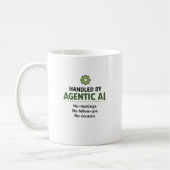 Handled by Agentic AI Funny Tech Coffee Mug コーヒーマグカップ (左)