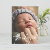 Handlettering Thank Youベビー写真の告知 案内状 (スタンド正面)