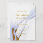 Handmade Alcohol Ink Glitter Wedding Invitation 招待状 (正面)